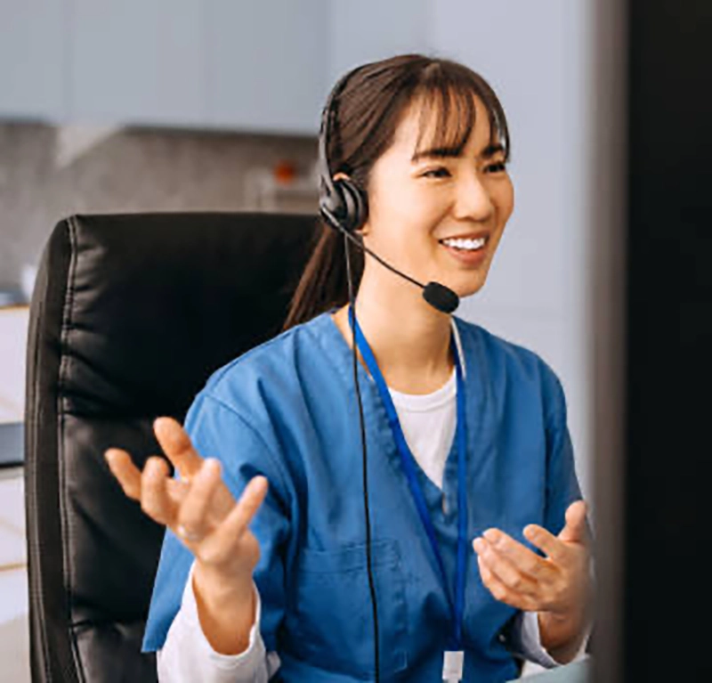 Provider on video call